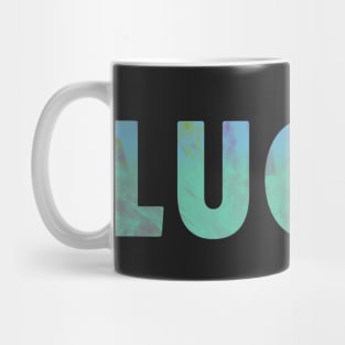 Crystal Lucky Blue Green Mug